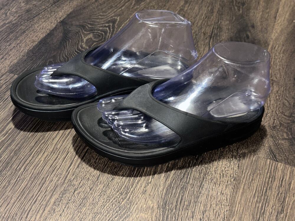 My Pillow Black Thong Flip Flops Soft SZ 6